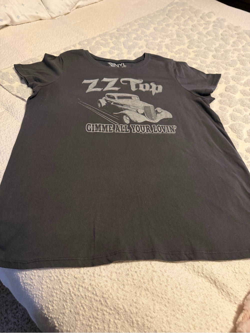 ZZ Top "Gimme All Your Lovin'" Black Graphic Tee